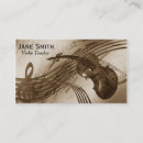 Search for stringed instruments business cards Violin