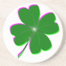 Search for four leaf clover coasters St patricks day