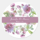 Search for floral wedding stickers Purple