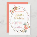 Search for feminine birthday invitations Elegant