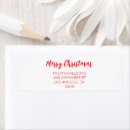 Search for classic red and white return address labels Typography