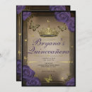 Search for plum purple quinceanera invitations Butterfly