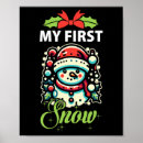 Search for first snow posters Santa claus
