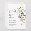 Search for wildflower baby shower invitations Elegant script calligraphy