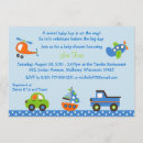 Search for transportation baby shower invitations Boys