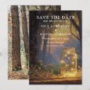 Search for enchanted forest wedding save the dates Watercolor