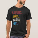 Search for legend since 1971 tshirts 50th