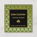 Search for art nouveau business cards Interior designer