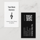Search for qr code music business cards Black and white