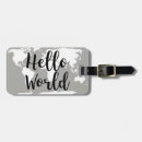 Search for world map luggage tags Black