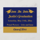 Search for gold save the date postcards Graduate