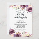 Search for floral 60th birthday invitations Botanical