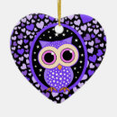 Search for purple owl christmas tree decorations Birds