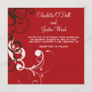 Search for red flourish invitations Black