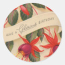 Search for happy birthday floral stickers Retro