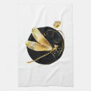 Search for dragonfly tea towels Black