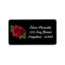 Search for deep red return address labels Flowers