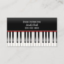 Search for music lessons business cards Black and white