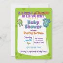 Search for monster baby shower invitations Green