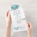 Search for aqua and silver wedding invitations Chic
