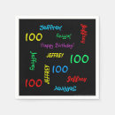 Search for 100th birthday napkins Party