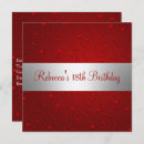 Search for red 18th birthday invitations Silver