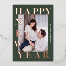 Search for rose gold new years cards Typography