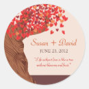Search for oak tree wedding stickers Orange