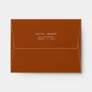 Search for burnt orange envelopes Return address