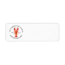Search for lobster return address labels Red