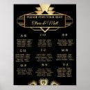 Search for art deco wedding posters Black and gold