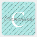 Search for turquoise monogram stickers Modern