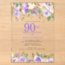 Search for purple white birthday invitations Watercolor