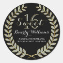 Search for black and gold sweet 16 stickers Elegant