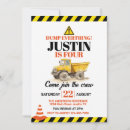 Search for dump truck birthday invitations Yellow and black