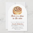 Search for bun in the oven invitations Watercolor cinnamon roll