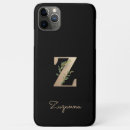 Search for letter z iphone cases Black and gold