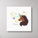 Search for unique canvas prints Licensed afro unicorn