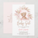 Search for pink teddy bear baby shower invitations Boho