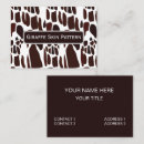 Search for giraffe patterns business cards Brown