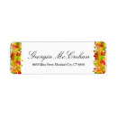 Search for falling leaves return address labels Thanksgiving