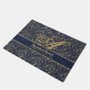 Search for navy and gold doormats Newlyweds