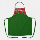 Search for poinsettia aprons Christmas flowers