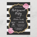 Search for pink white retirement invitations Retiring