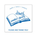 Search for reading book rubber stamps Librarian