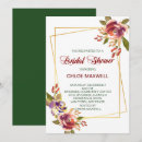 Search for maroon bridal shower invitations Winter
