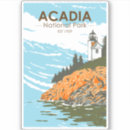 Search for vintage bar stickers Acadia national park
