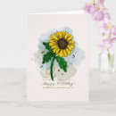 Search for yellow sunflower birthday cards Watercolor