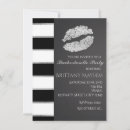 Search for black white silver invitations Girly