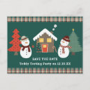 Search for christmas party save the date postcards Rustic